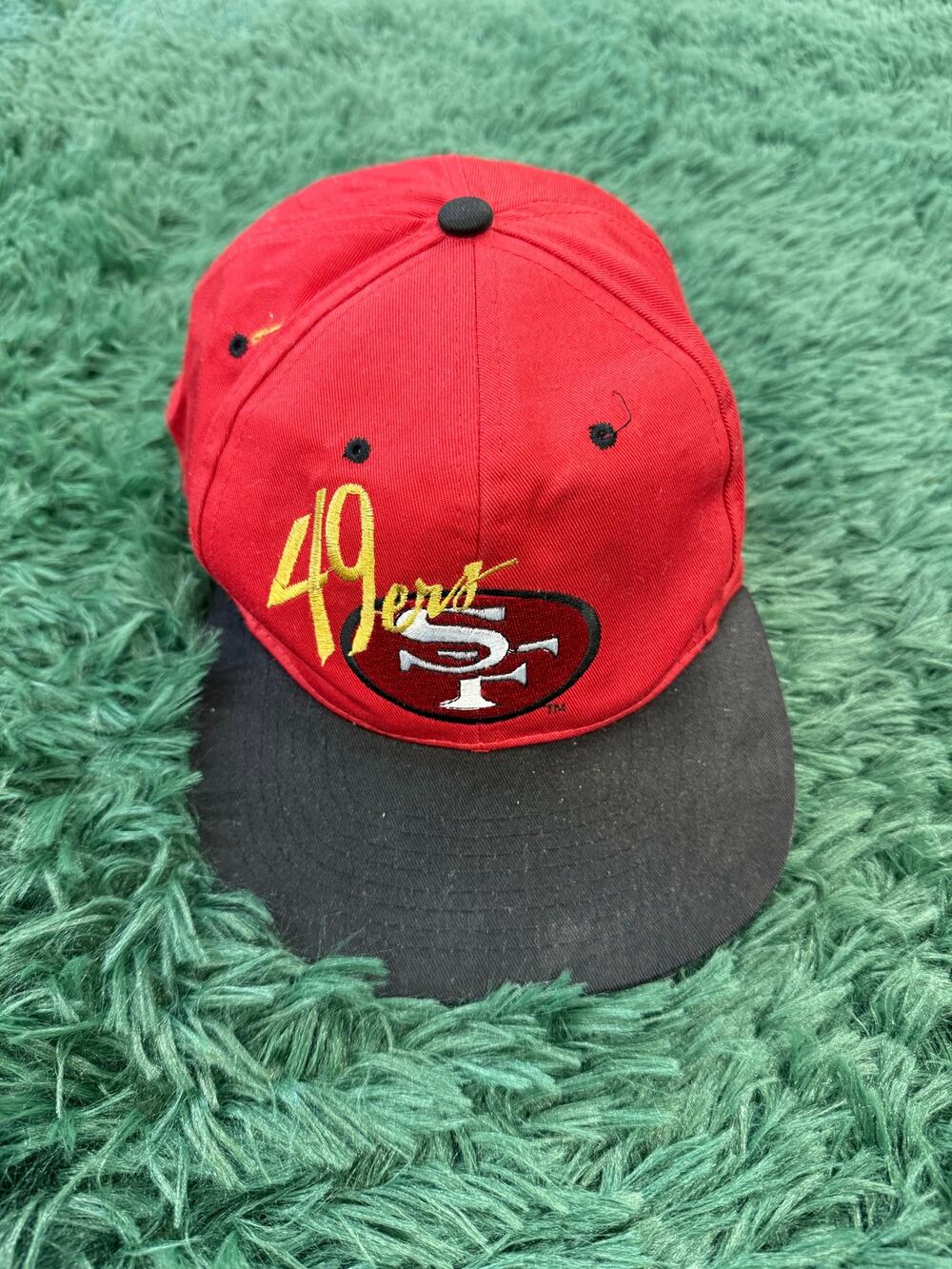 80s San Francisco 49ers NFL Snapback Adjustable Black | Red Hat Cap